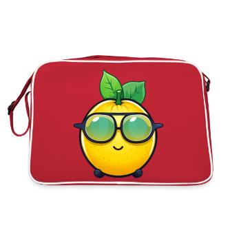 Cool Lemon - Refreshing Lemonade Design - Retro Bag - red/white - Back