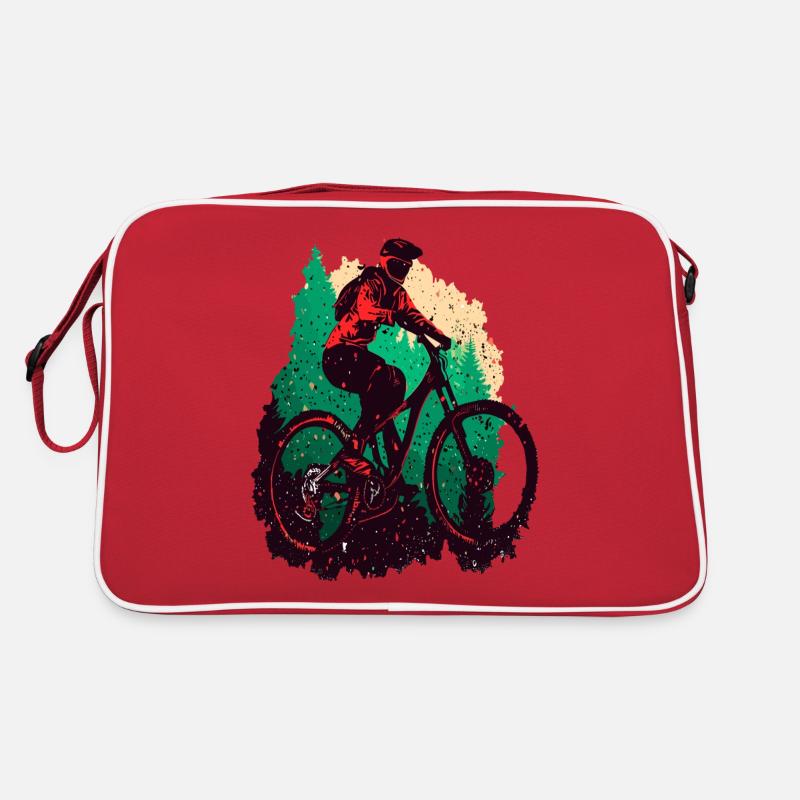 Vintage Mountain Biker MTB Cyclist Retro Bag