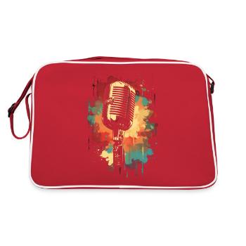Microphone Classic Color Splash - Retro Bag - red/white - Back
