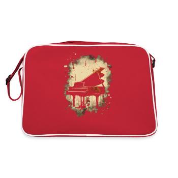 Piano Fantasy - Retro Bag - red/white - Back