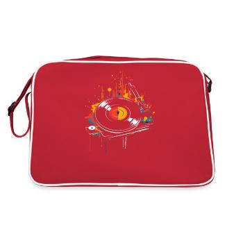 Vinyl Record DJ Turnet - Sac Retro - rouge/blanc - Dos