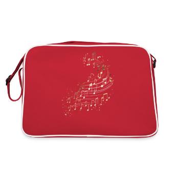 Musik bemerkt Gefühle - Retro Tasche - Rot/Weiß - Hinten