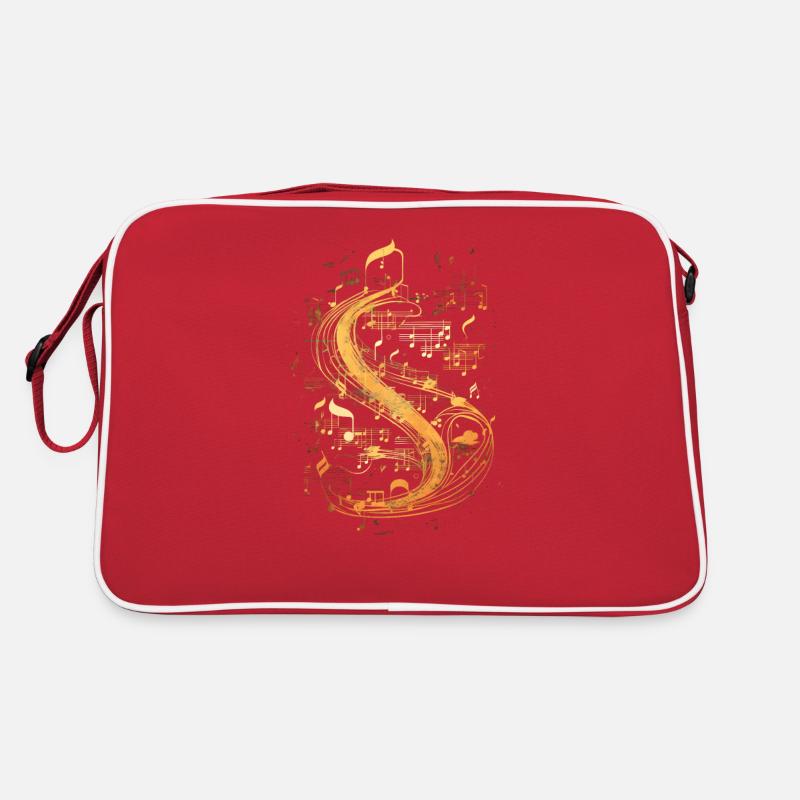 Music Notes Classic Feeling - Retro Bag - red/white