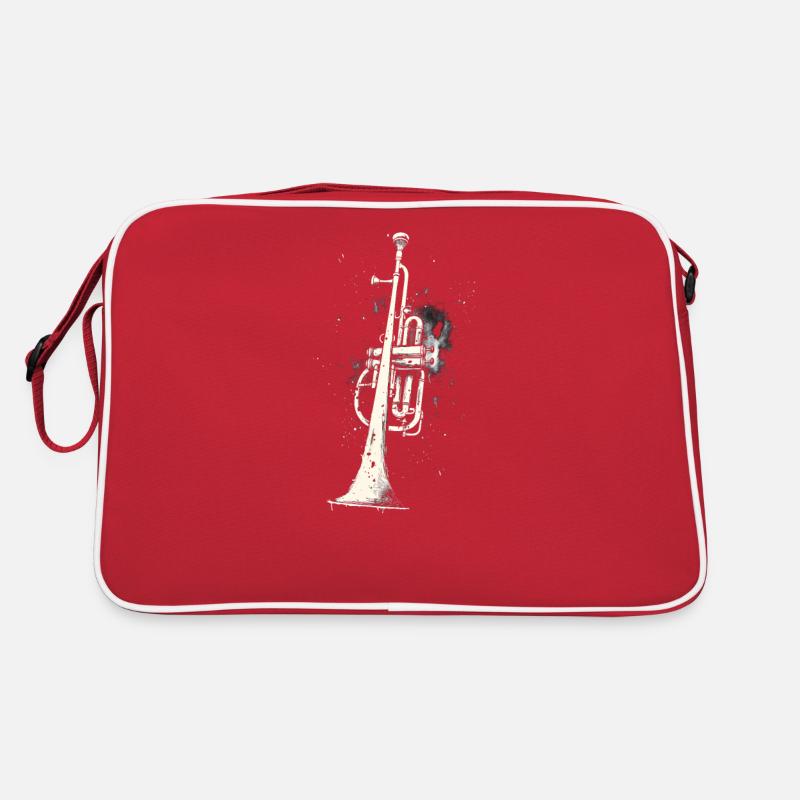 Trompete - Retro Tasche - Rot/Weiß