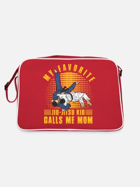 Mon Jiu-Jitsu Kid préféré m’appelle maman - Sac Retro - rouge/blanc - Dos