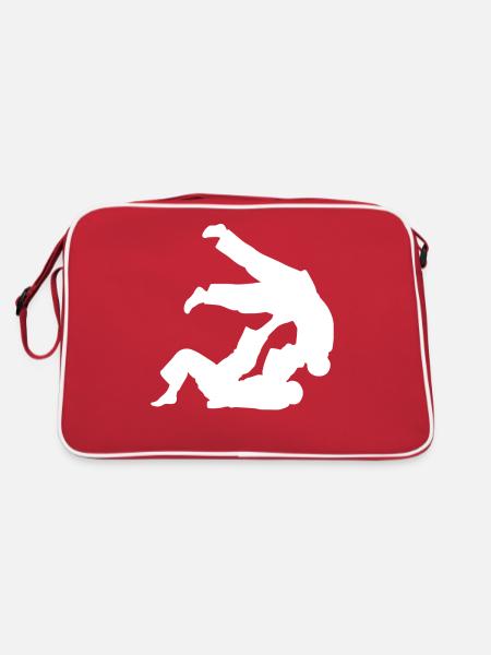 Jiu-Jitsu Brésilien BJJ - Sac Retro - rouge/blanc - Dos