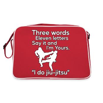 Trois mots onze lettres dis-le et je suis à toi - Sac Retro - rouge/blanc - Dos
