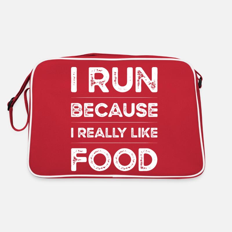 I run because I really like Food Retro Tasche