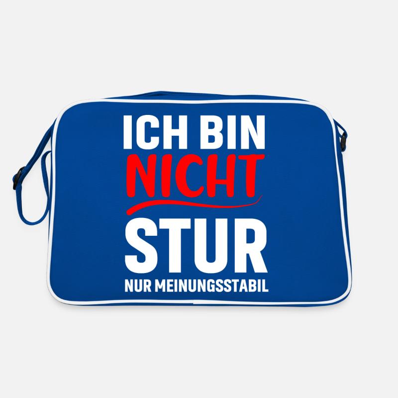 Ich bin nicht stur ich bin meinungsstabil Retro Tasche