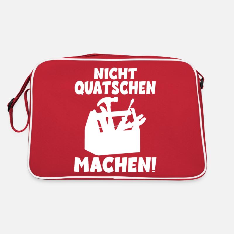 Nicht quatschen Machen Handwerker Retro Tasche