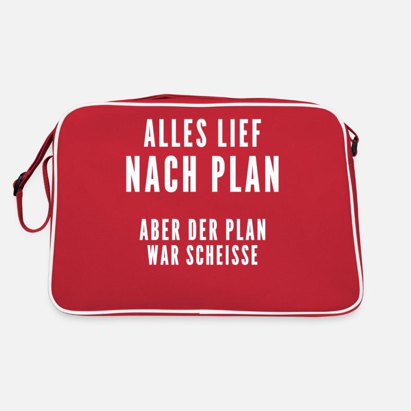 Alles lief nach Plan aber der Plan war Scheisse Retro Tasche