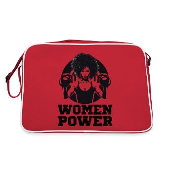 Fitness Muskeln Training Gewicht - Retro Tasche - Rot/Weiß - Hinten