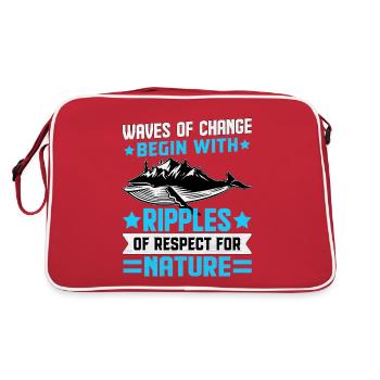 Waves of Change begin with ripples of respect for - Retro Bag - red/white - Back
