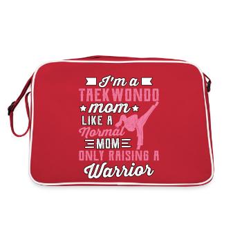 Je suis une maman taekwondo - Sac Retro - rouge/blanc - Dos