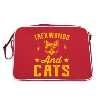 Taekwondo et chats - Sac Retro - rouge/blanc - Dos