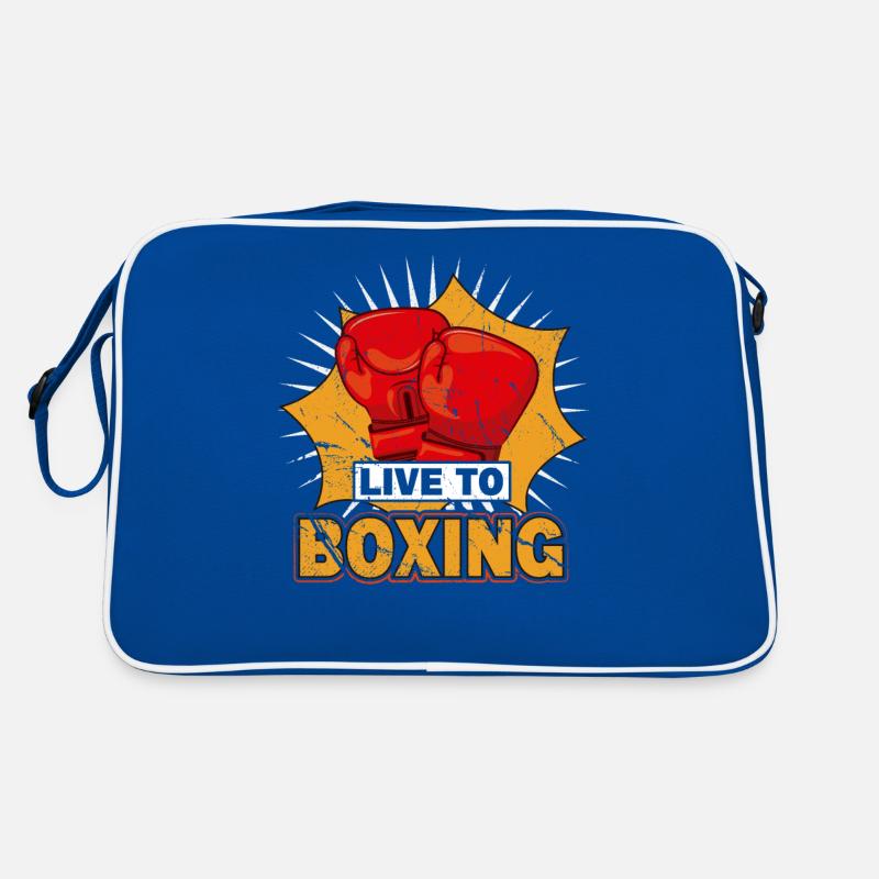 Live zum Boxen Retro Tasche