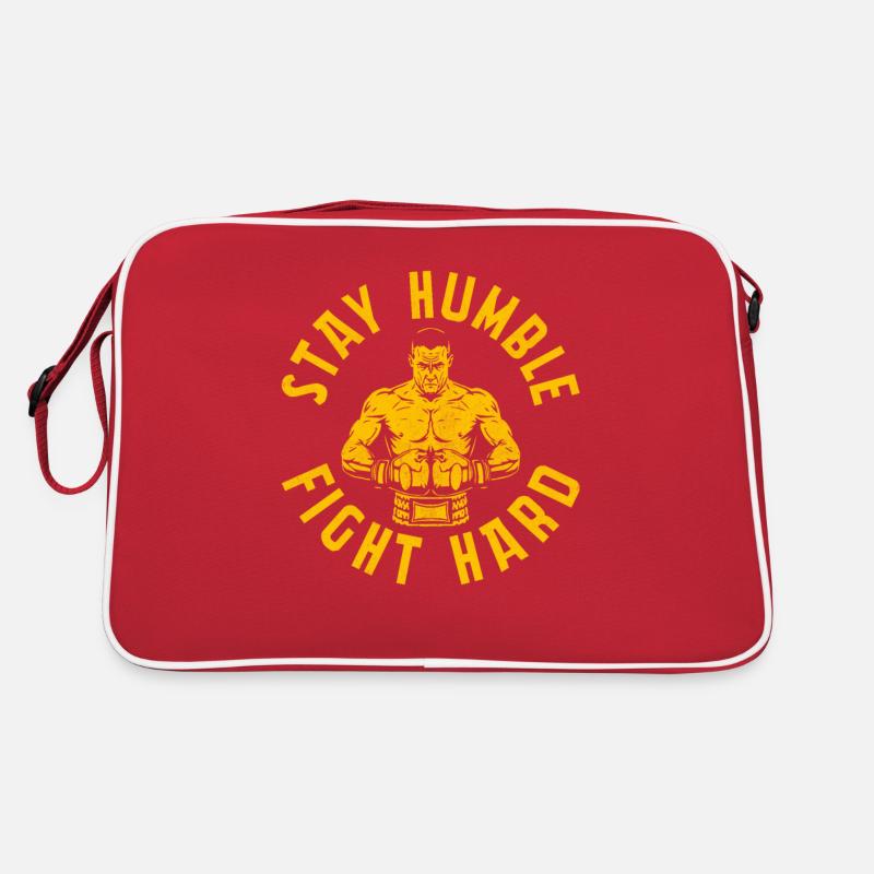 Restez humble, battez-vous avec acharnement Sac Retro