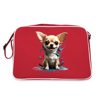 CHIEN CHIHUAHUA - Sac Retro - rouge/blanc - Dos