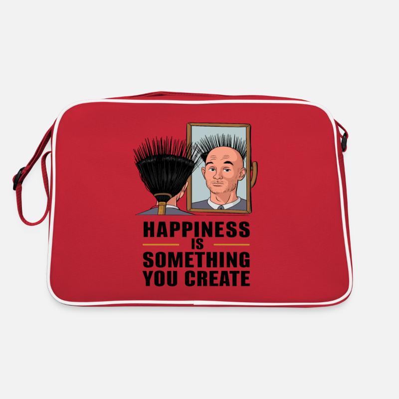 Happiness Is Something You Create für einen Retro Tasche