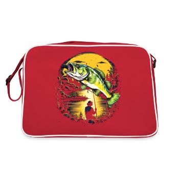 Poisson bar - Sac Retro - rouge/blanc - Dos
