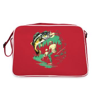 Poisson bar - Sac Retro - rouge/blanc - Dos