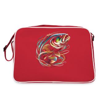 Poisson bar - Sac Retro - rouge/blanc - Dos