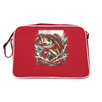 Poisson bar - Sac Retro - rouge/blanc - Dos