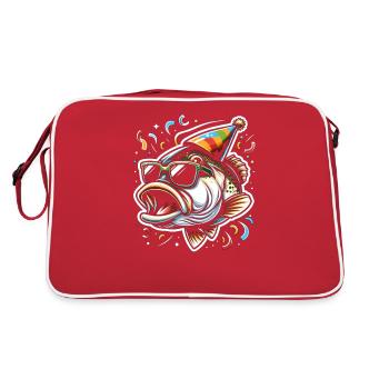 Poisson bar - Sac Retro - rouge/blanc - Dos