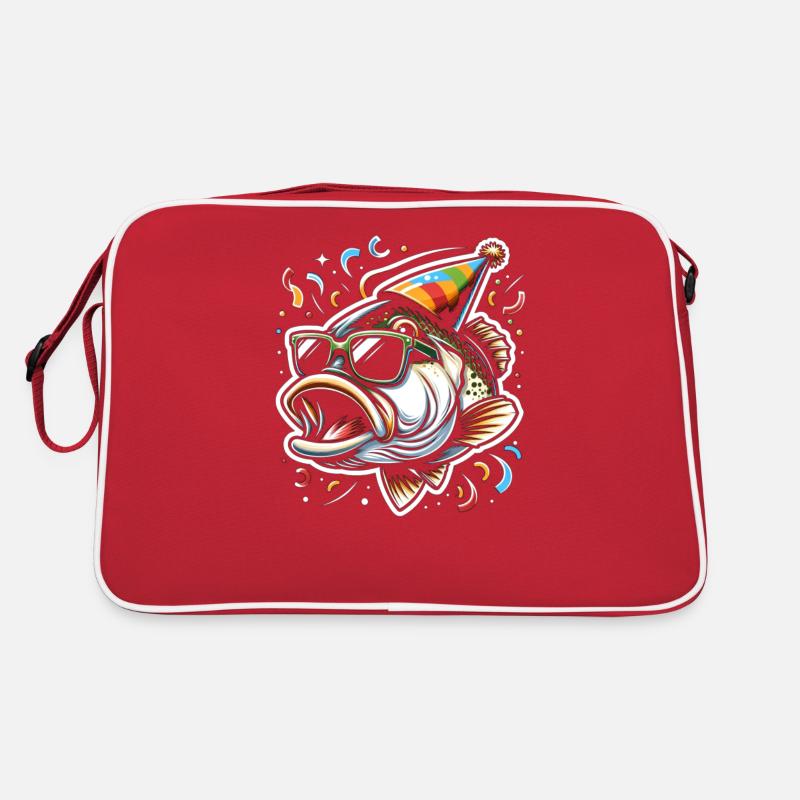 Barsch-Fisch Retro Tasche