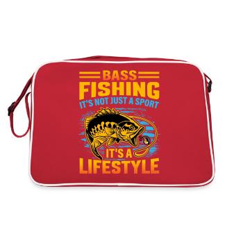 La pêche à l’achigan n’est pas seulement un sport, c’est un mode de vie - Sac Retro - rouge/blanc - Dos