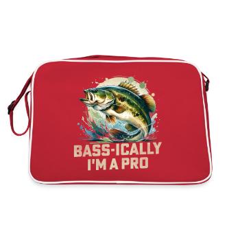 Bass-iquement, je suis un Pro Bass Fish - Sac Retro - rouge/blanc - Dos
