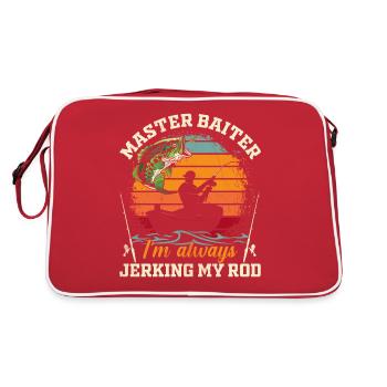 Master Baiter Ich ruckele immer mit meiner Rute - Retro Tasche - Rot/Weiß - Hinten