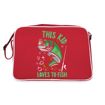 Cet enfant adore pêcher - Sac Retro - rouge/blanc - Dos