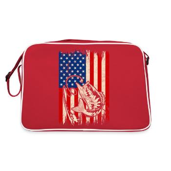 l’achigan - Sac Retro - rouge/blanc - Dos