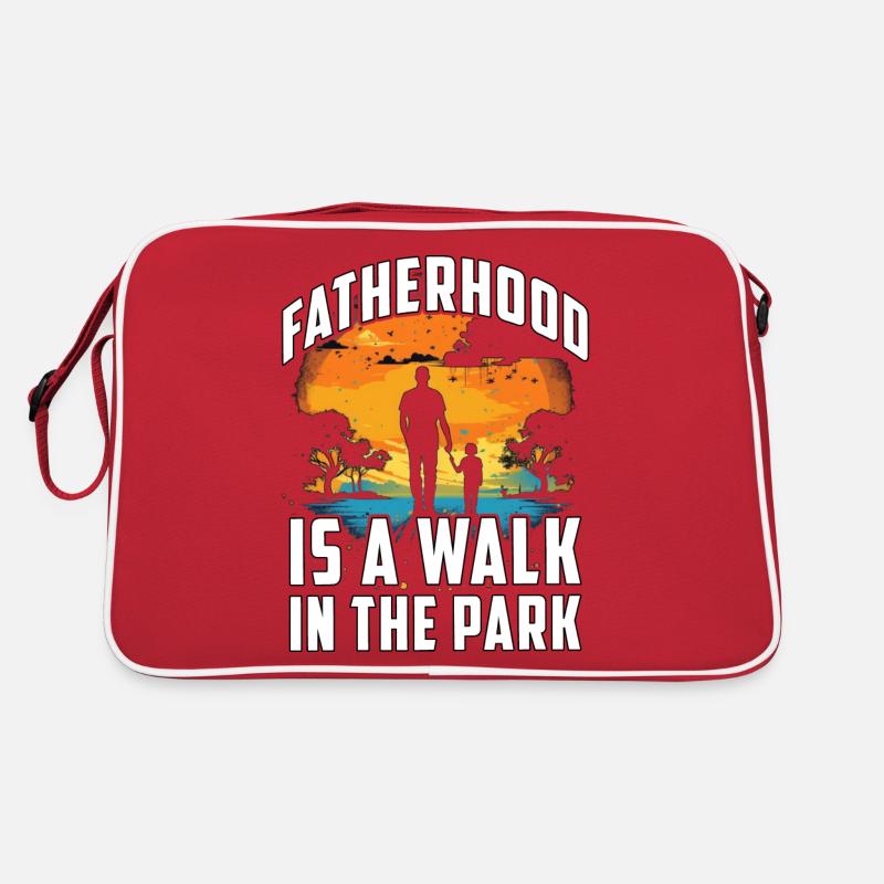 Vaterschaft ist ein Spaziergang im Park Retro Tasche