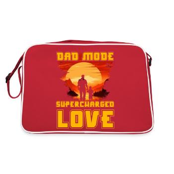 Dad Mode Supercharged Love - Retro Bag - red/white - Back