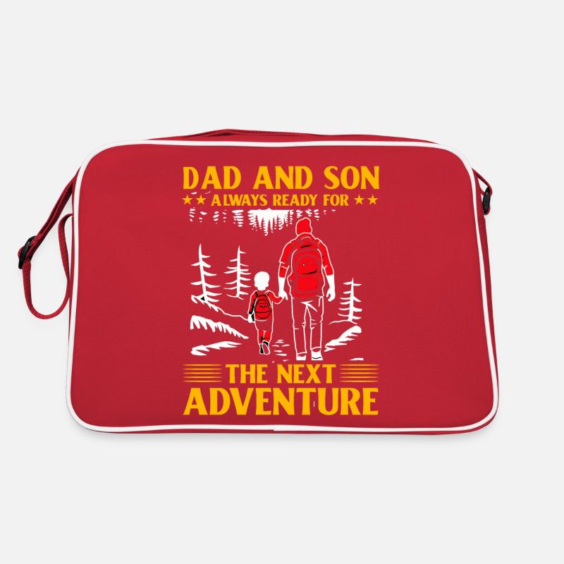 Dad and Son always ready for the next adventure Retro Bag