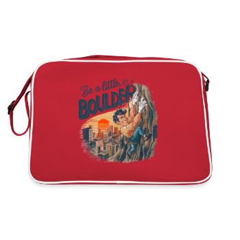 Bouldern Felsklettern Klettersport - Retro Tasche - Rot/Weiß - Hinten
