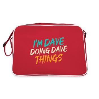 I'm Dave Doing Dave Things - Retro Bag - red/white - Back