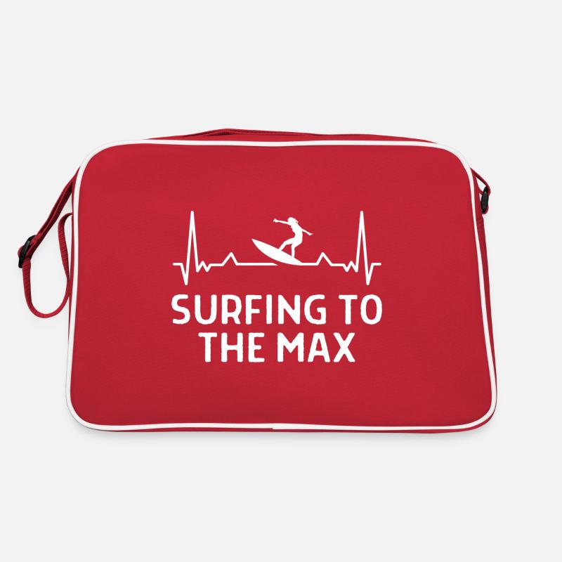 Surfing Surfer Funny Spürche Gift Retro Bag