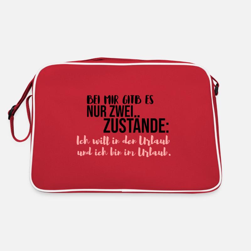 Urlaub lustiger Spruch Retro Tasche
