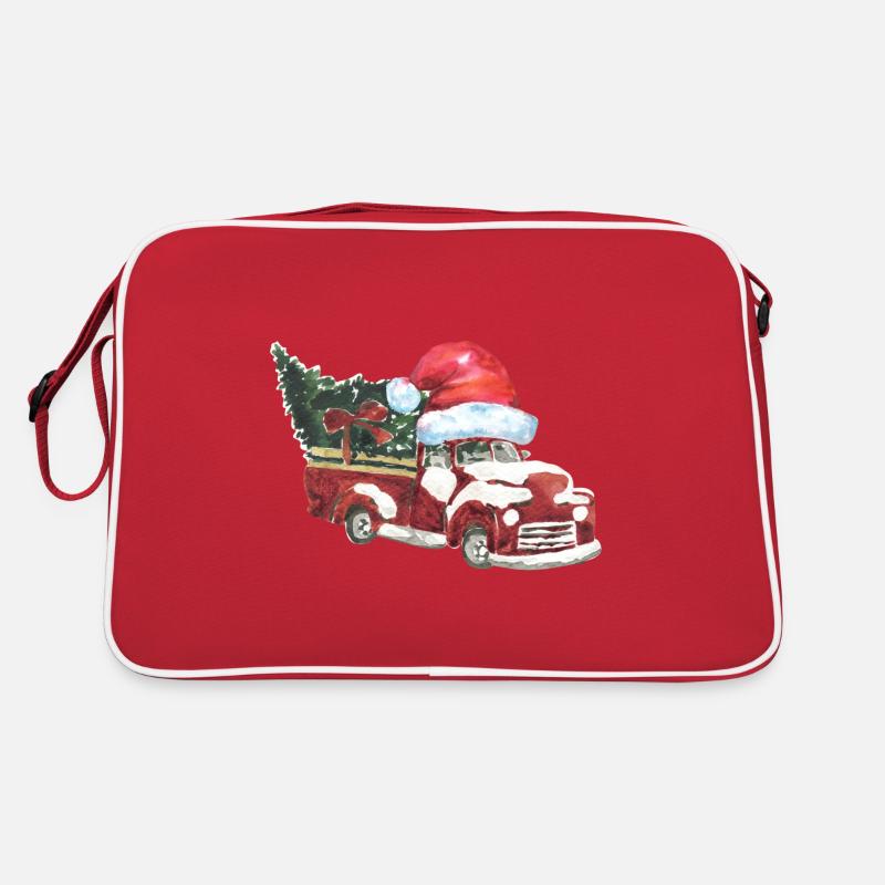 Camion de Noël - Sac Retro - rouge/blanc