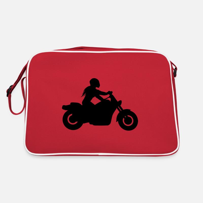 Motorcyclist Chopper Mrs. Motorcycle Retro Bag