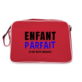 Enfant parfait c'est écrit dessus - Cadeau enfant - Sac Retro - rouge/blanc - Dos