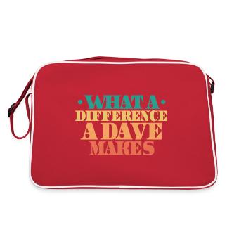 What A Difference A Dave Makes - Retro Bag - red/white - Back