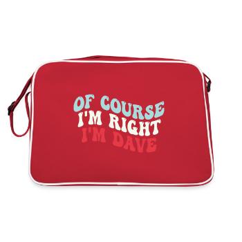 I'm Dave - Retro Bag - red/white - Back