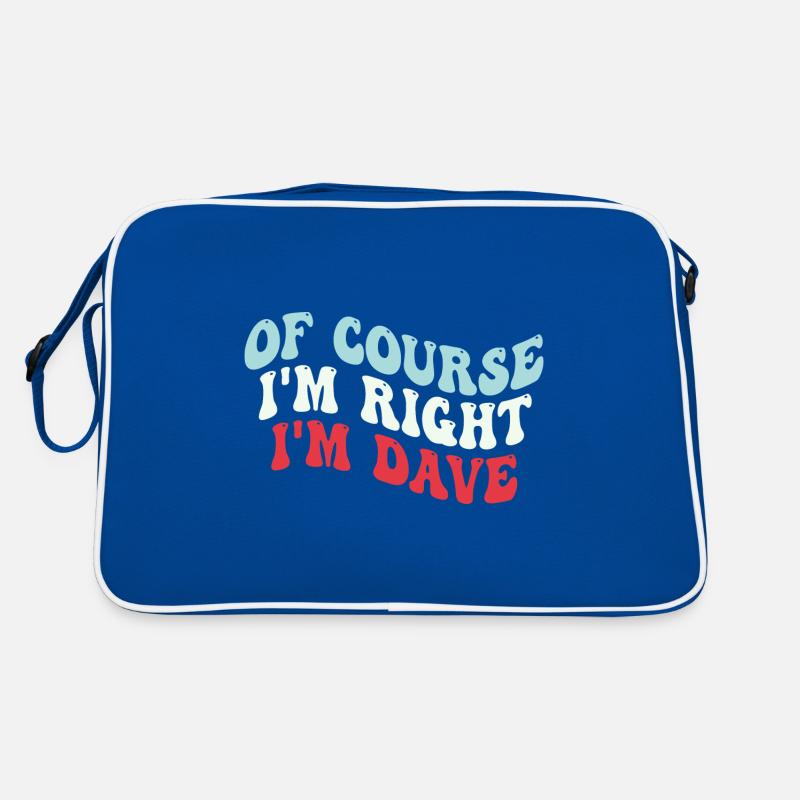 Ich bin Dave Retro Tasche