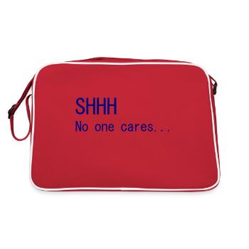 No one cares - Retro Bag - red/white - Back