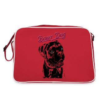 Boxer allemand - chien boxeur allemand - Sac Retro - rouge/blanc - Dos