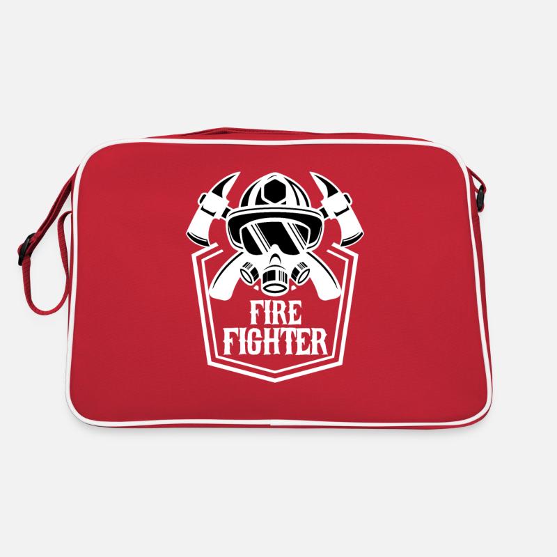 Fire Fighter Fireman Fire Ax First Responder Retro Bag